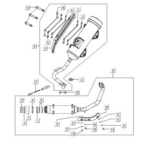 Exhaust Kymco New Dink 200i