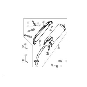 exhaust Kymco Sento 4-stroke blue