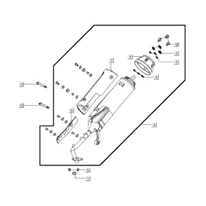 Exhaust Kymco Super 8 Street 4-stroke blue