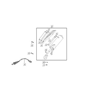 Exhaust Kymco VP50i injection euro 4 renault brown