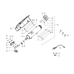 Exhaust Kymco Xciting 400i Yellow