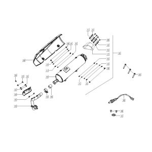 Exhaust Kymco Xciting 400i Pearly Black