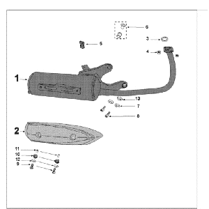 Exhaust Peugeot Kisbee RS White