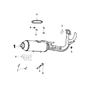 Exhaust Peugeot Ludix 12 black