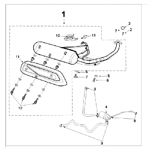Exhaust Peugeot New Vivacity 4-stroke Blue
