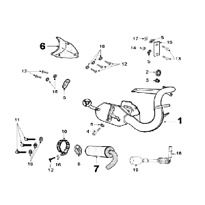 Exhaust Peugeot Speedfight 2 LC silver