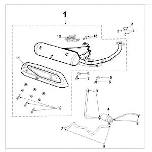 Exhaust Peugeot Speedfight 3 4-stroke Red
