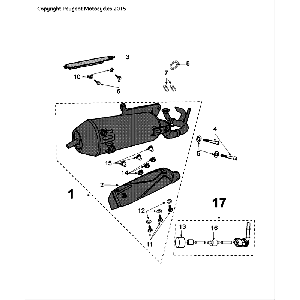Exhaust Peugeot Speedfight 4 LC black/blue