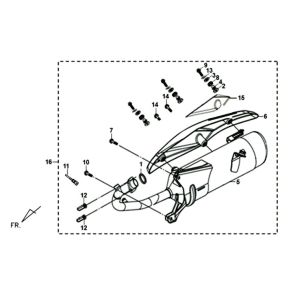 Sym XPRO 50 E4 exhaust
