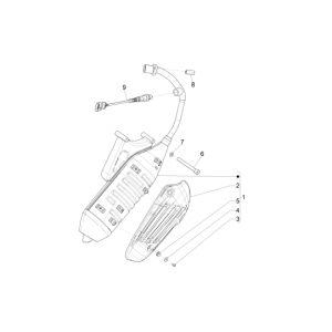 Exhaust Vespa Primavera 4-stroke 3-valve (euro4 injection iget)
