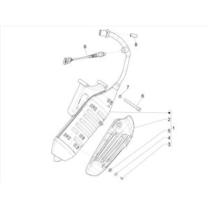 Vespa Sprint 4-stroke 3-valve exhaust (euro5 injection IGET)