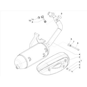 Piaggo Zip 4-stroke exhaust (euro5 injection IGET)
