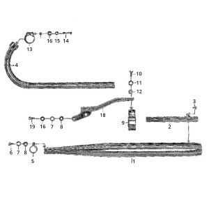 Zundapp GTS 50 517-40L5 exhaust