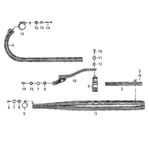 Zundapp GTS 50 517-39L0 exhaust