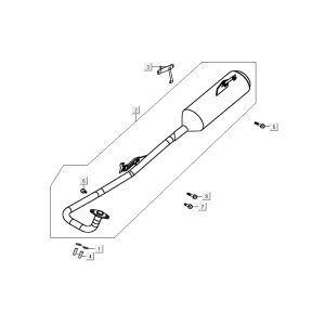 Muffler Kymco Maxxer 90 Black