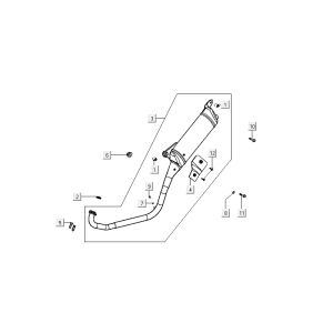 Muffler Kymco MXU 50