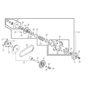 variatorcoupling AGILITY 16+ 4T 125 Matte Metallic Light Blue