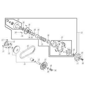 variatorcoupling AGILITY 16+ 4T 125 Matte Metallic Silver