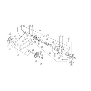 variatorcoupling AGILITY 16+ 4T 200i Matte Metallic Light Blue