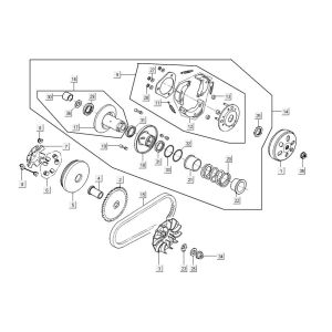 Variator coupling Kymco Agility 16'+ 4t matt metalic blue