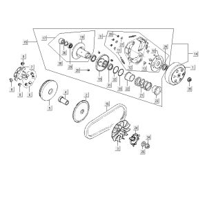 Variator coupling Kymco Delivery 4-stroke black