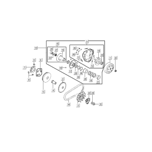 Variator clutch Kymco VP50i injection euro4 renault brown
