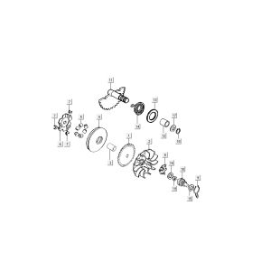 variator-starting parts Kymco Dink LC 2-stroke silver