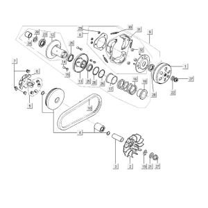 Variator - Clutch Kymco Like 125cc