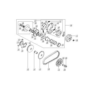 Variateur - clutch Kymco People S 4-stroke matt black