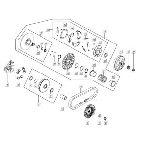 Variator - clutch Kymco Xciting 400i Yellow