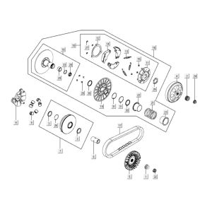 Variator - Clutch Kymco Xciting 400i Pearly Black