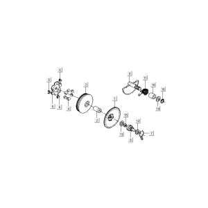 Variator - Starter Kymco DJ 2-stroke Black