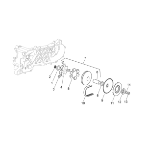 Variator Aprilia SR 50 H2O ie+carb 2004-2009