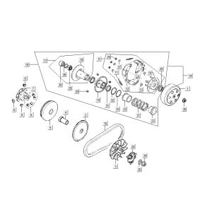 Variator Kymco Like 4-stroke tecno silver like T T 2015