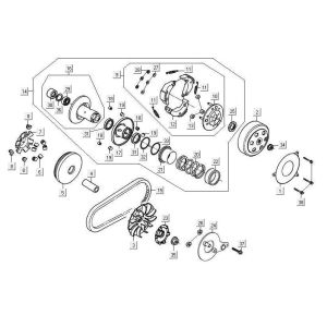 Variator/clutch Kymco Maxxer 90 Black