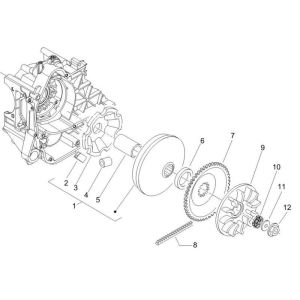 Variator Piaggio Zip 2000 4-stroke AC