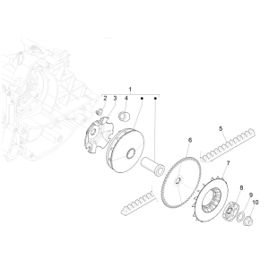 Vespa Sprint 4-stroke 3-valve variator (euro5 injection IGET)