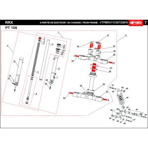 Suspension 2 Rieju RRX red 2008 2-Stroke