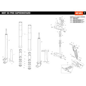 Suspension Rieju MRT pro SM white 2010 2-stroke