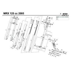 Suspension Rieju MRX 125 blue 2005 4-Stroke