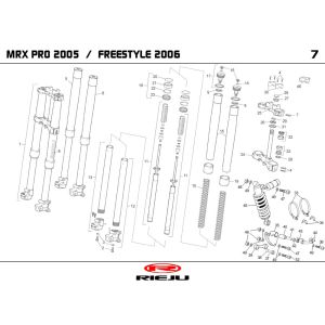 Suspension Rieju MRX pro orange 2006 2-Stroke