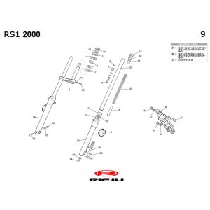 Suspension Rieju Rs1 yellow- blue 2001 2-Stroke