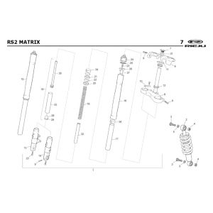 Suspension Rieju Rs2 blue 2005 2-stroke