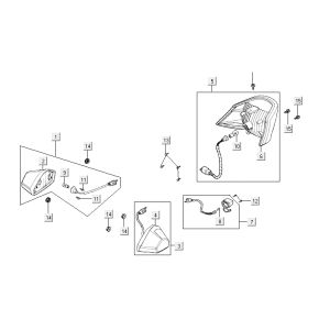 Lighting Kymco Activ 4-stroke red-black