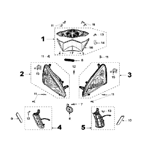 Lighting Peugeot Speedfight 3 LC red