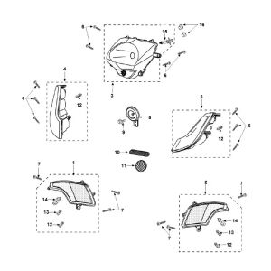 Lighting Peugeot Vivacity 3 4-Stroke