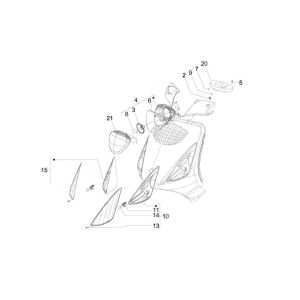 Front lighting Piaggio Zip 2000 4-stroke AC