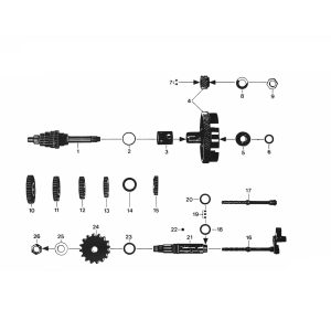 Gearbox 5V Foot Zundapp GTS 50 529-028 and 029