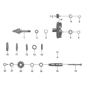 Gearbox Zundapp GTS 50 517-39L0