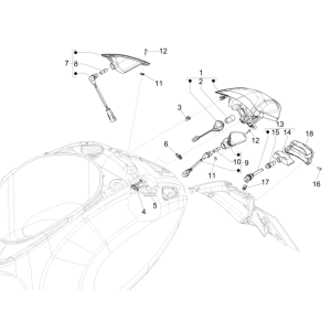 Rear Light Vespa Sprint 4-Stroke 3-Valve (Euro4 Injection IGET)